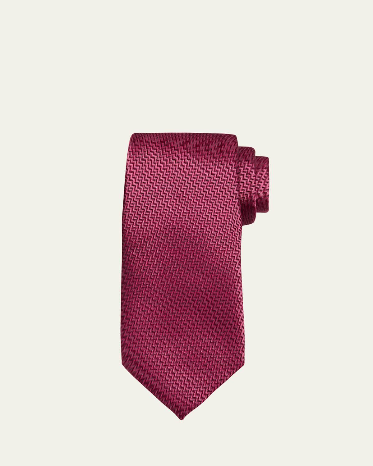 Mens Herringbone Silk Tie Product Image