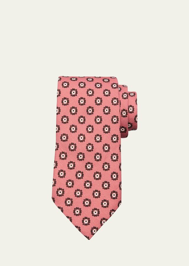 Mens Linen-Silk Printed Tie Product Image