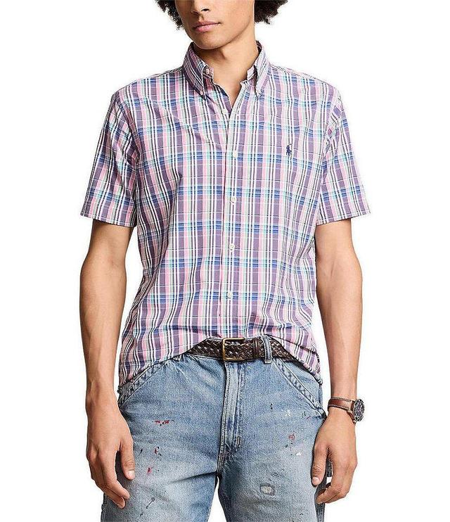 Polo Ralph Lauren Classic Fit Performance Short Sleeve Plaid Shirt Product Image