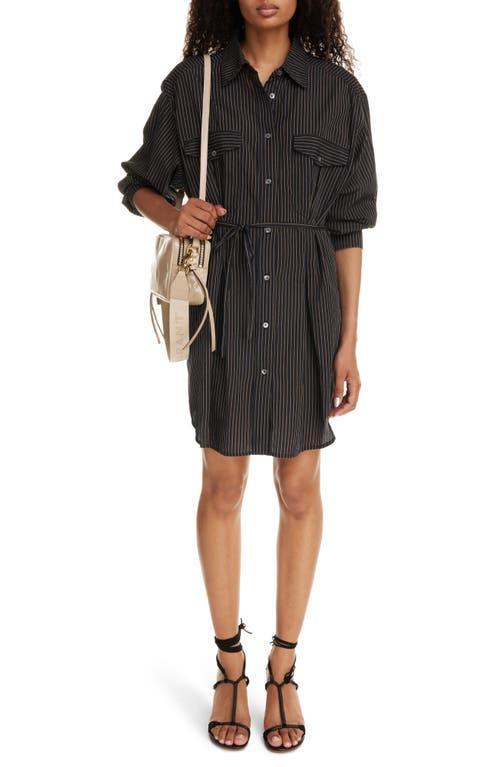 Isabel Marant toile Liliane Stripe Tie Waist Shirtdress Product Image