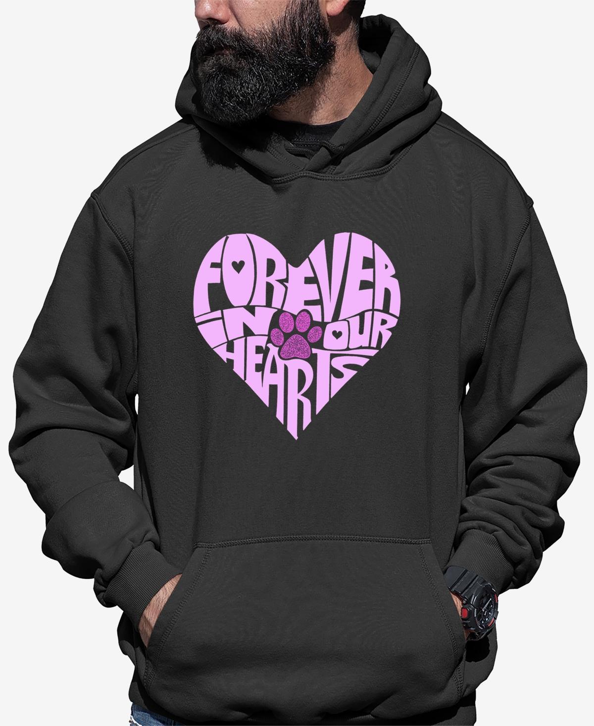 La Pop Art Forever In Our Hearts - Mens Word Art Hooded Sweatshirt Product Image