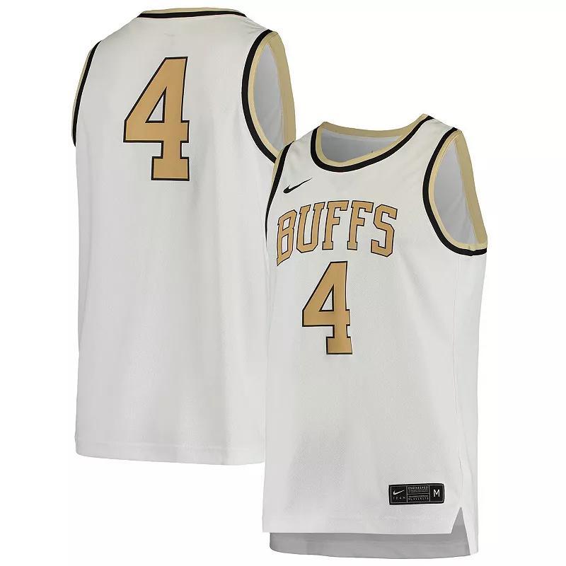 Mens 4 White Colorado Buffaloes Replica Basketball Jersey - White Product Image