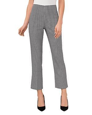 CeCe Houndstooth Cropped Straight Leg Pants Product Image