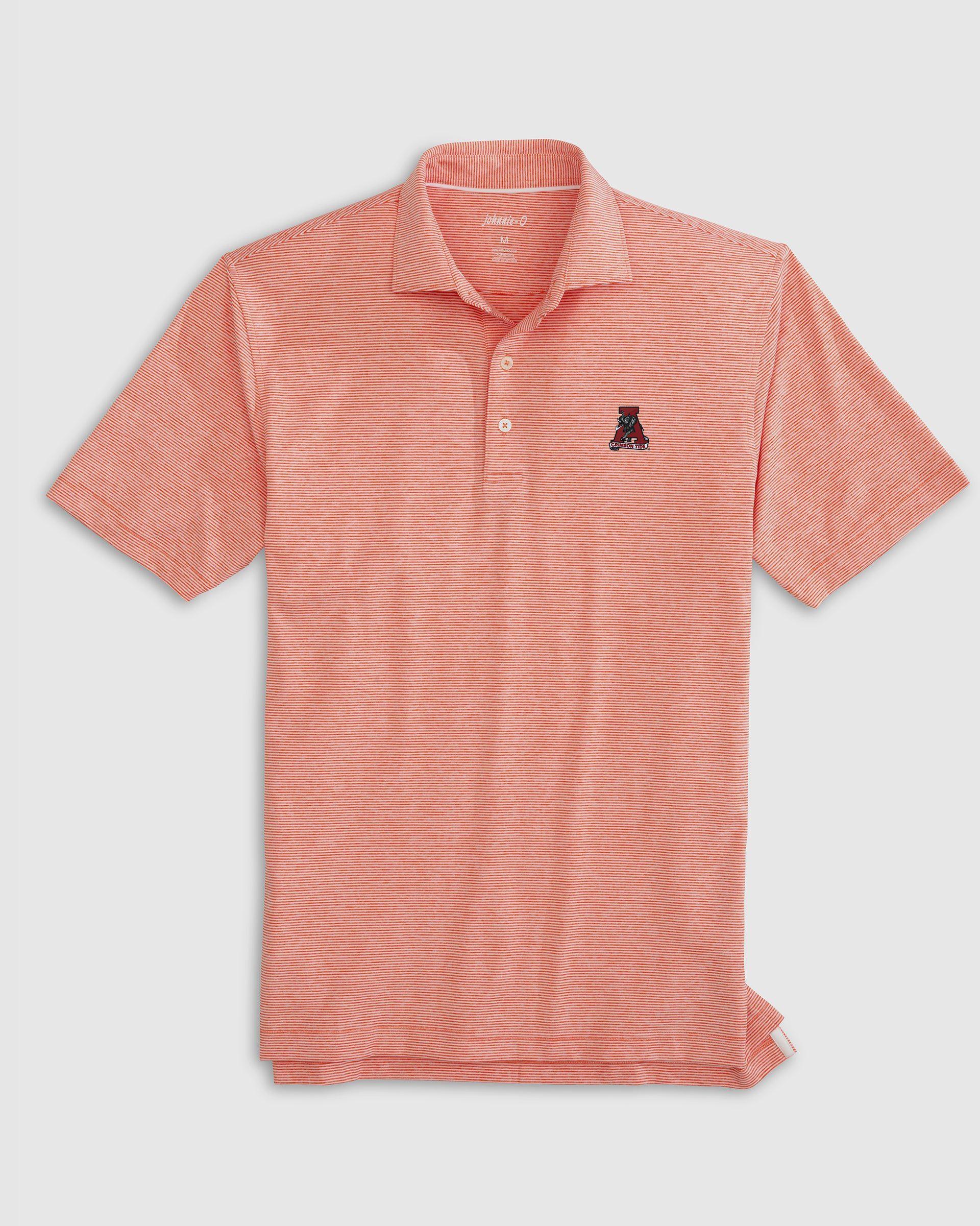 Arkansas Lyndonn Striped Jersey Performance Polo - Vault Logo Male Product Image