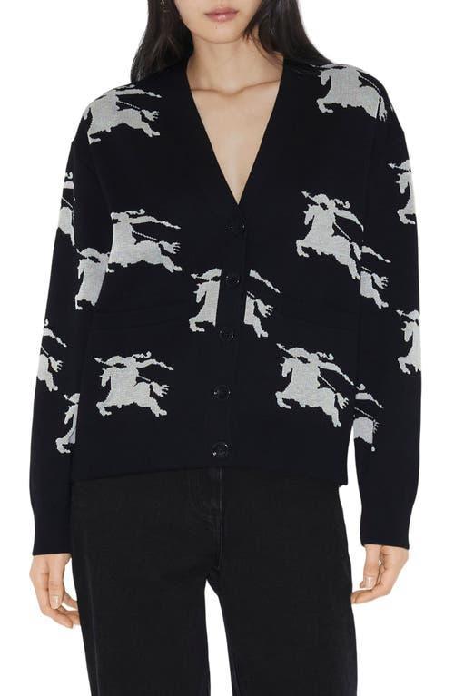 burberry Brittany EKD Jacquard Cotton & Silk Cardigan Product Image