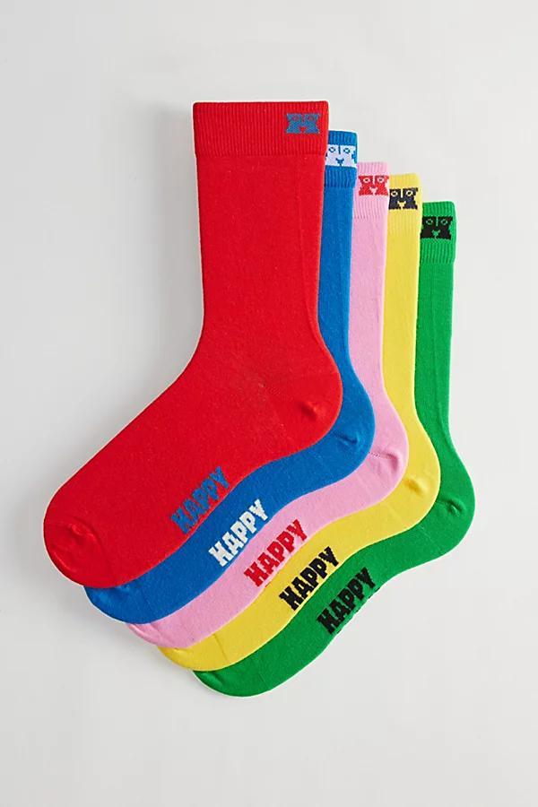 Happy Socks Cotton Crew Sock 5-Pack, Mens at Urban Outfitters Product Image