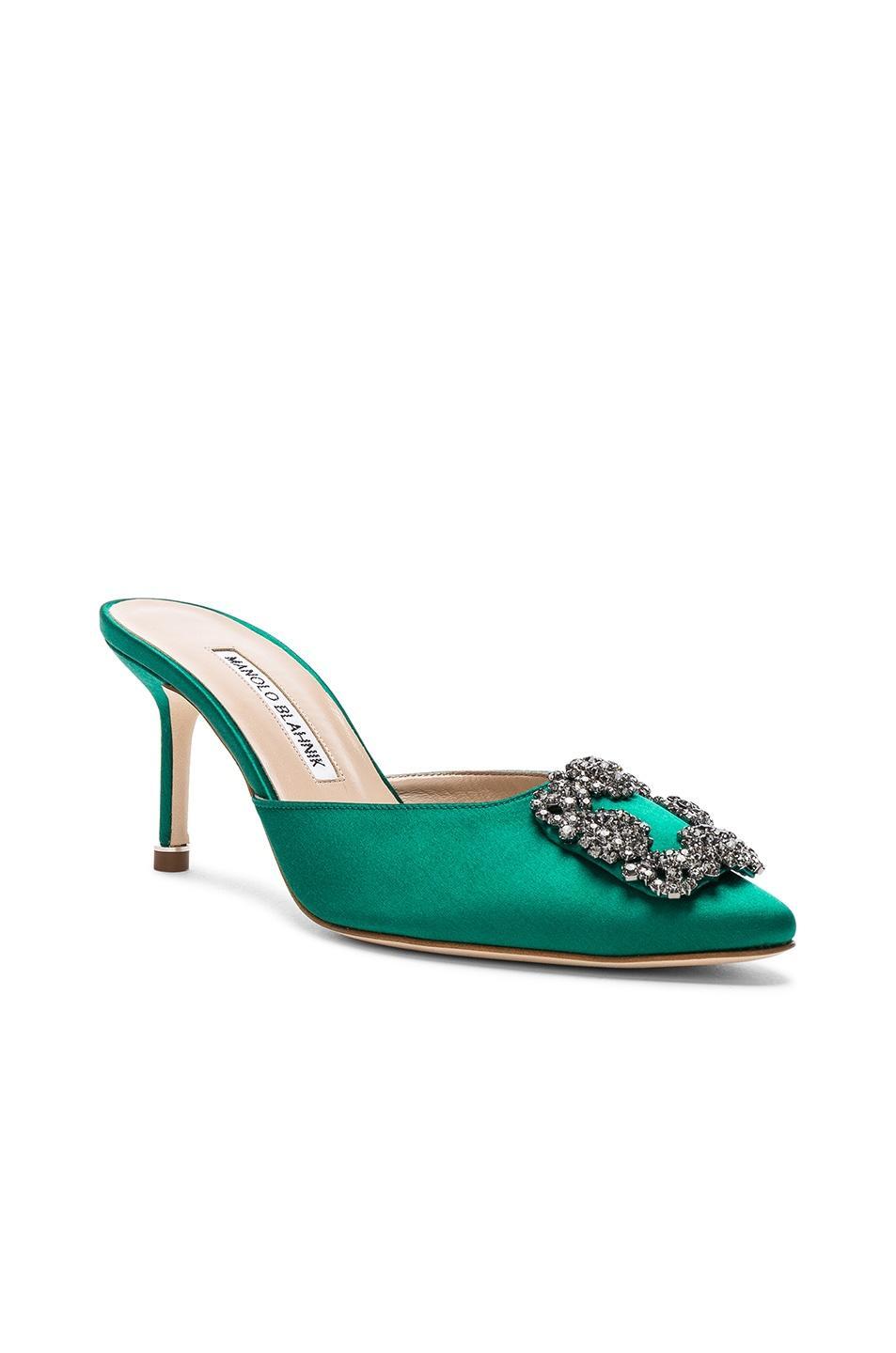 Manolo Blahnik Hangisimu 70 Mule in Royal Product Image