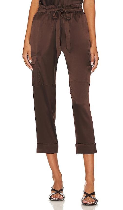 Womens Carmen Silk Charmeuse Cargo Pants Product Image