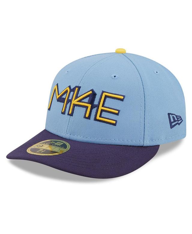 Mens New Era Powder Blue Milwaukee Brewers 2022 City Connect Low Profile 59FIFTY Fitted Hat Product Image