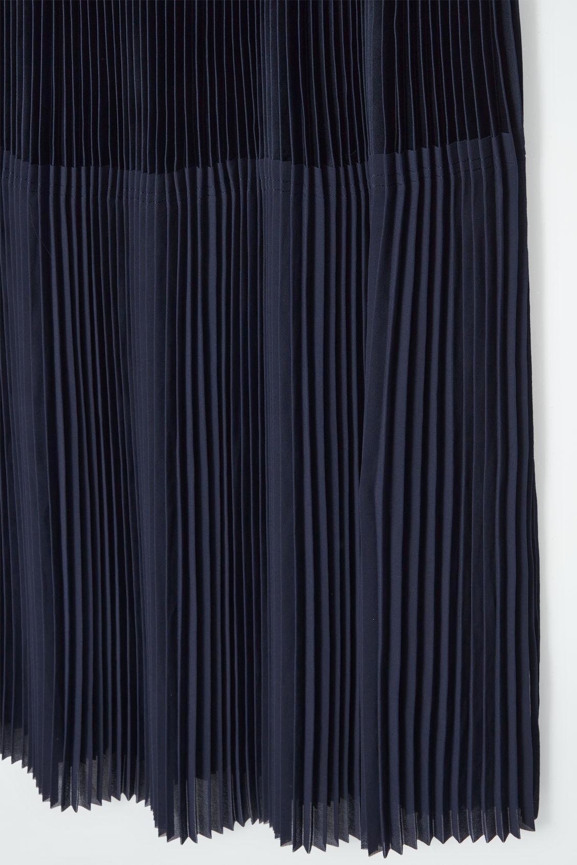 PANELLED PLEATED COLUMN MAXI SKIRT Product Image