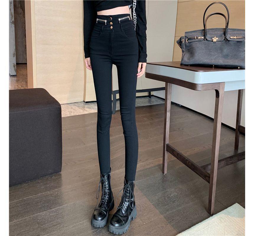 High Waist Skinny Jeans Product Image