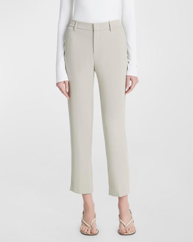 Vince Tailored Straight Leg Crepe Pants Product Image