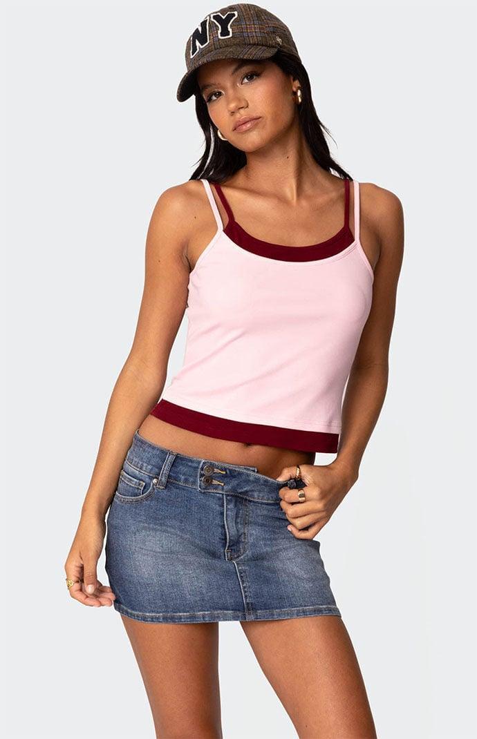 Edikted Womens Element Layered Tank Top Product Image