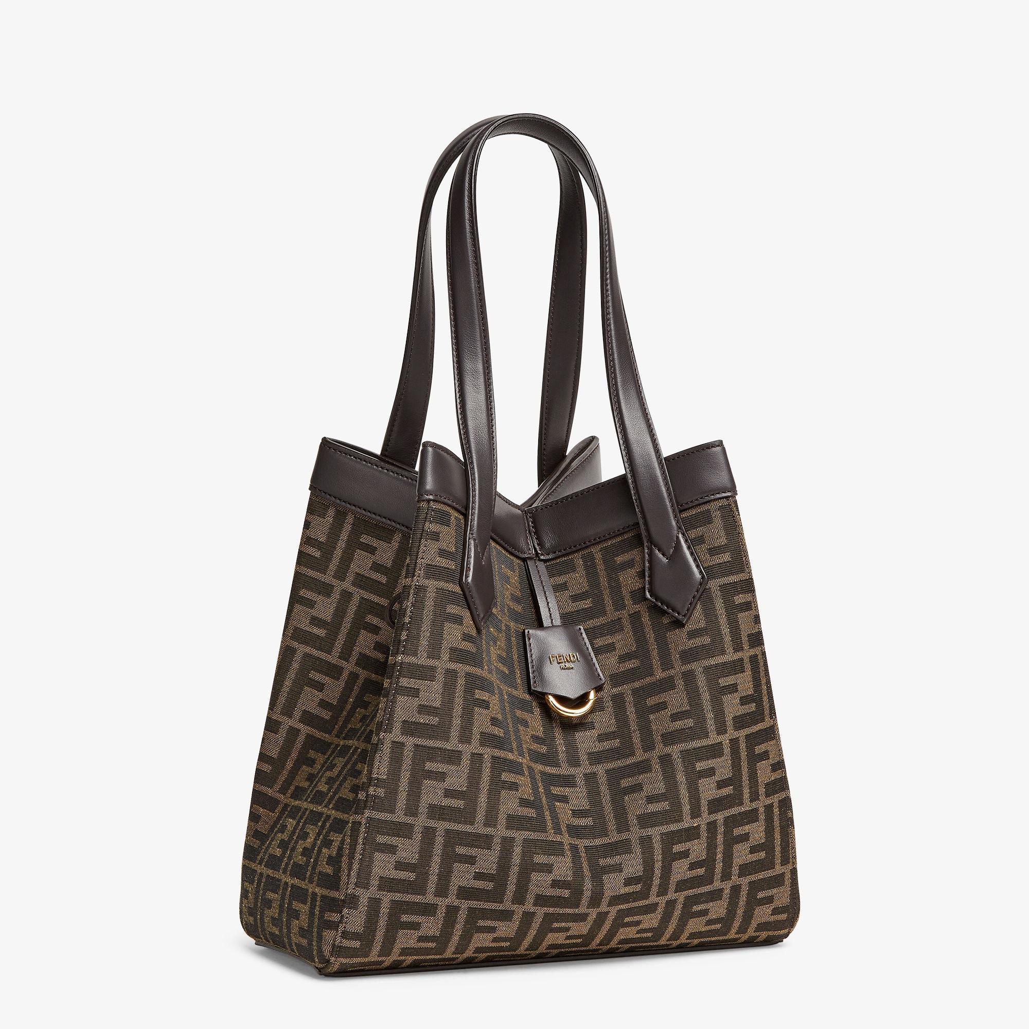 Fendi Origami MediumBrown FF jacquard fabric bag Product Image