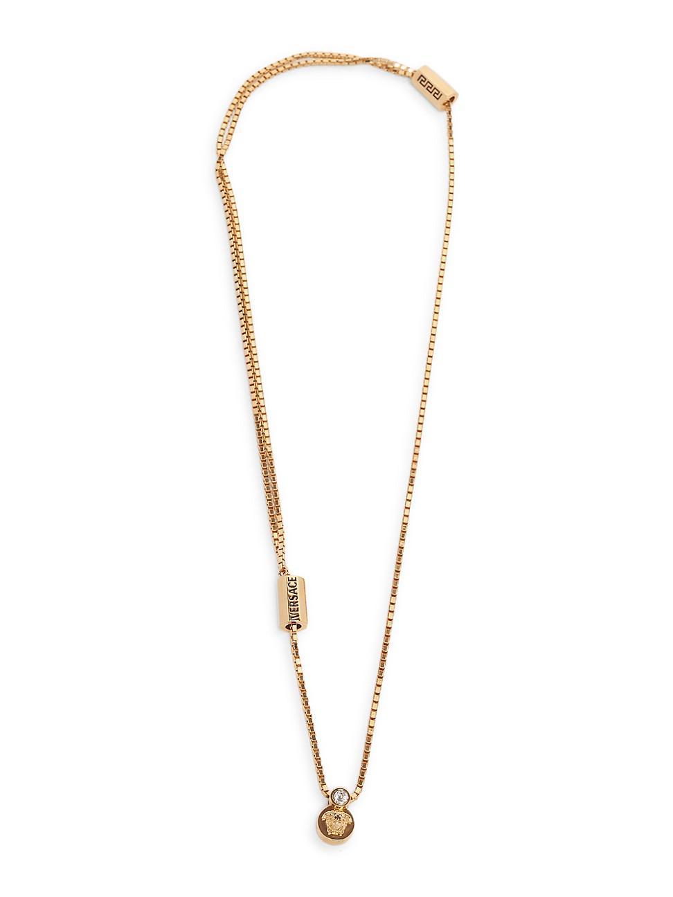 Mens Goldtone Slider Charm Necklace Product Image