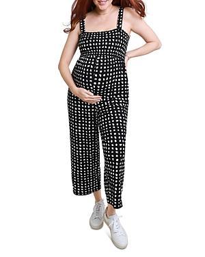 Ingrid & Isabel Maternity Smocked Jumpsuit Product Image