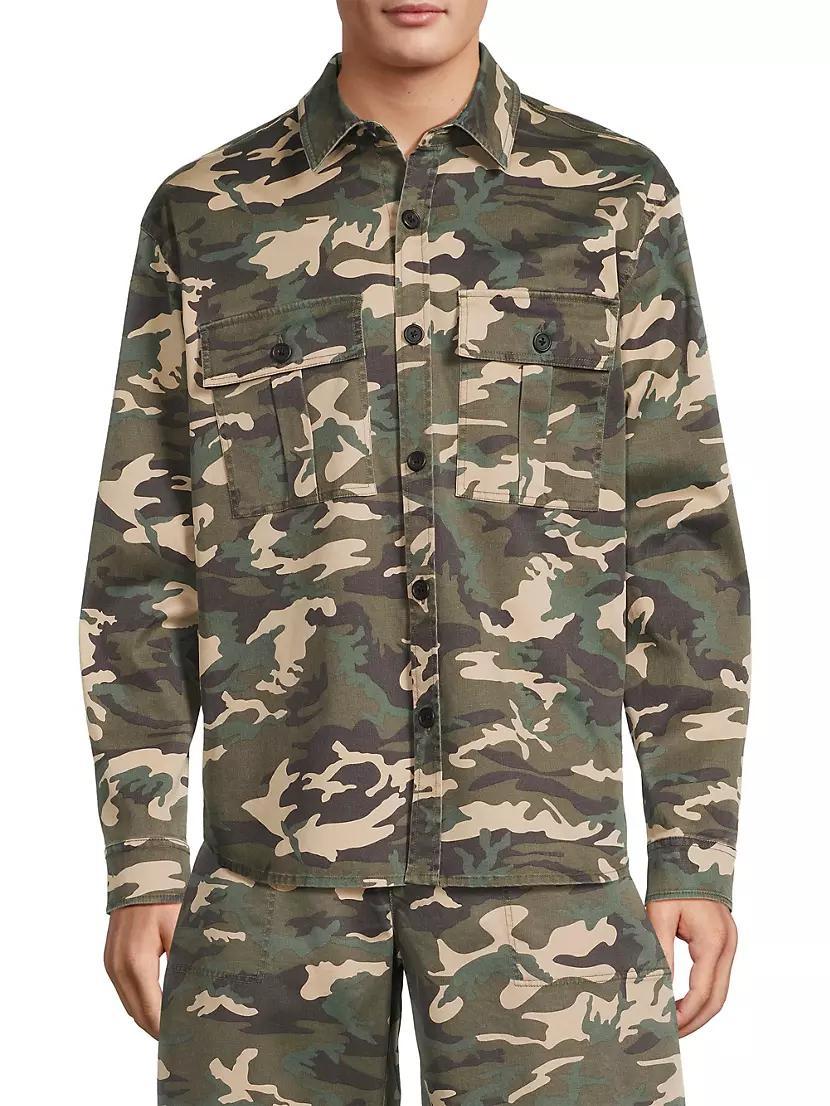 Camouflage Cotton Shirt Jacket Product Image