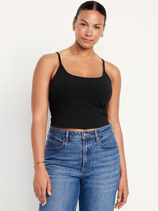 Fitted Ultra-Crop Ribbed Cami Product Image