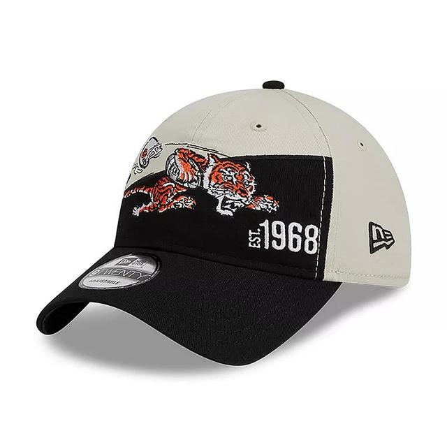 Mens New Era Cream/Black Cincinnati Bengals 2023 Sideline Historic 9TWENTY Adjustable Hat Product Image