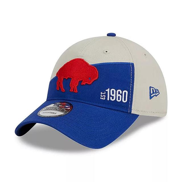 Mens New Era Cream/Royal Buffalo Bills 2023 Sideline Historic 9TWENTY Adjustable Hat Product Image