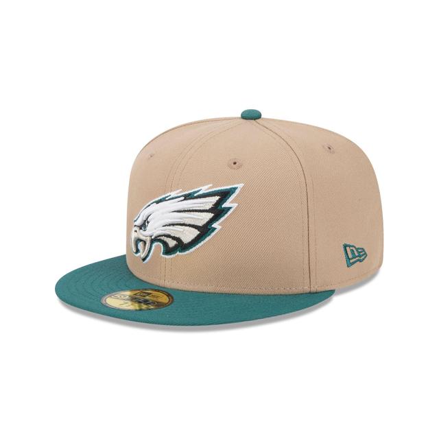 Philadelphia Eagles Camel 59FIFTY Fitted Hat Male Product Image