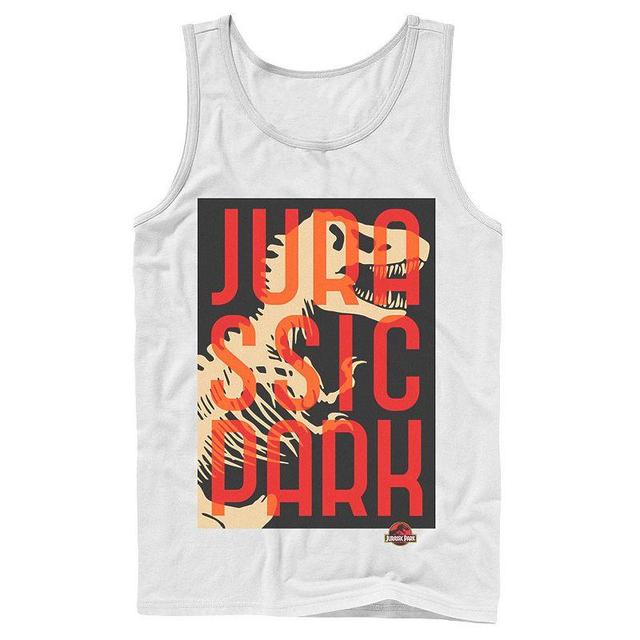 Mens Jurassic Park Split Typography T-Rex Bones Tank Top Product Image