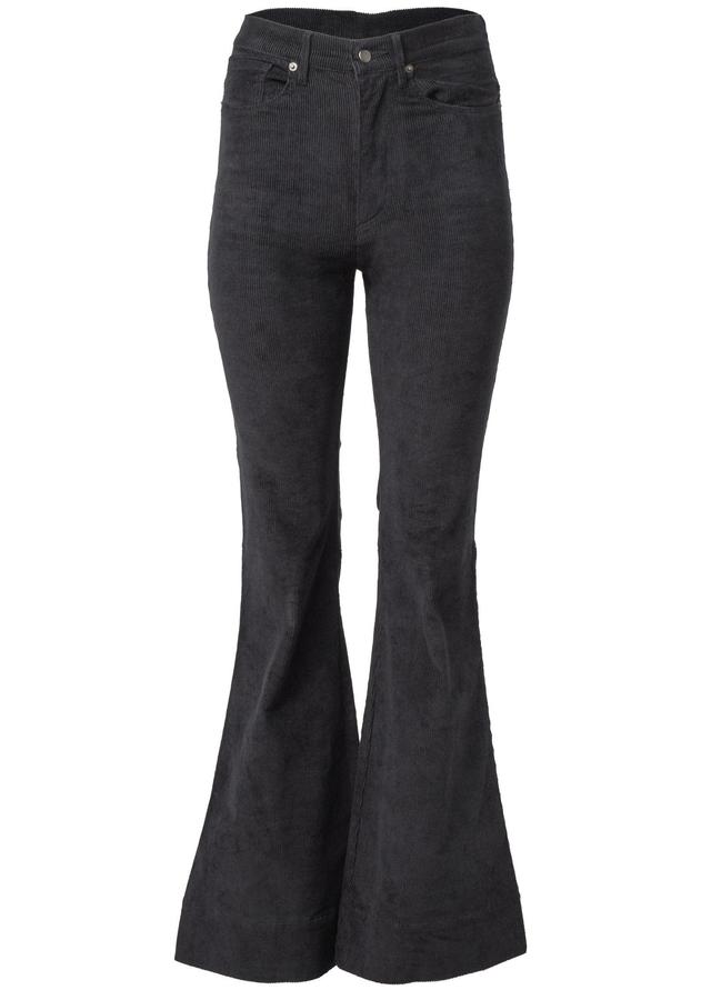 Corduroy Flared Pants - Black Product Image