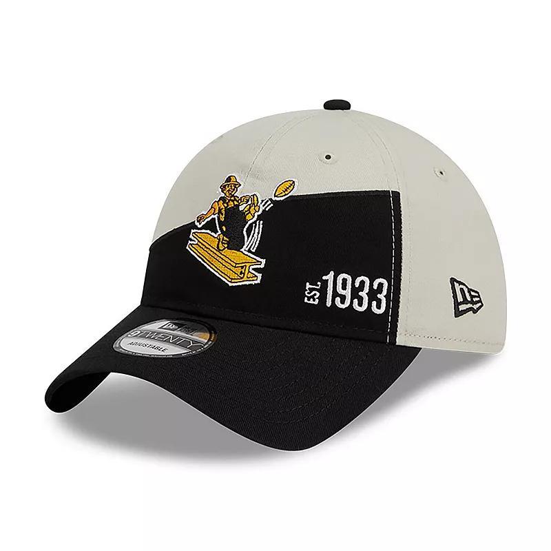 Mens New Era Cream/Black Pittsburgh Steelers 2023 Sideline Historic 9TWENTY Adjustable Hat Product Image