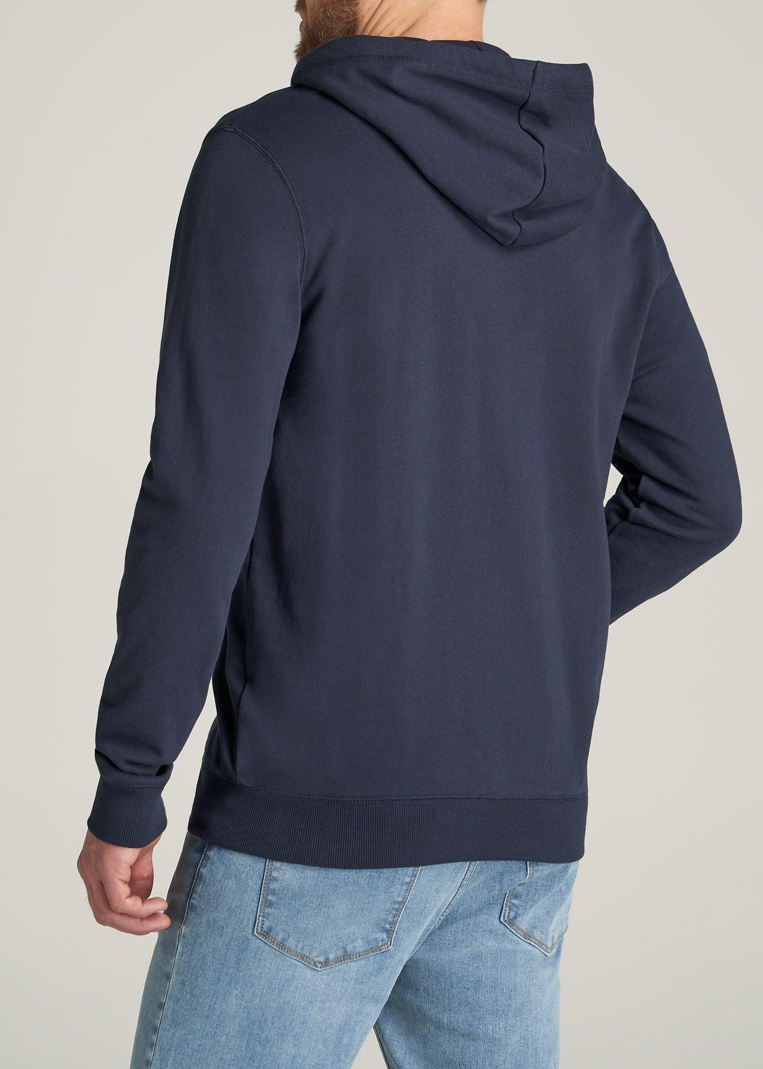 Wearever French Terry Full-Zip Men's Tall Hoodie in Navy Male Product Image