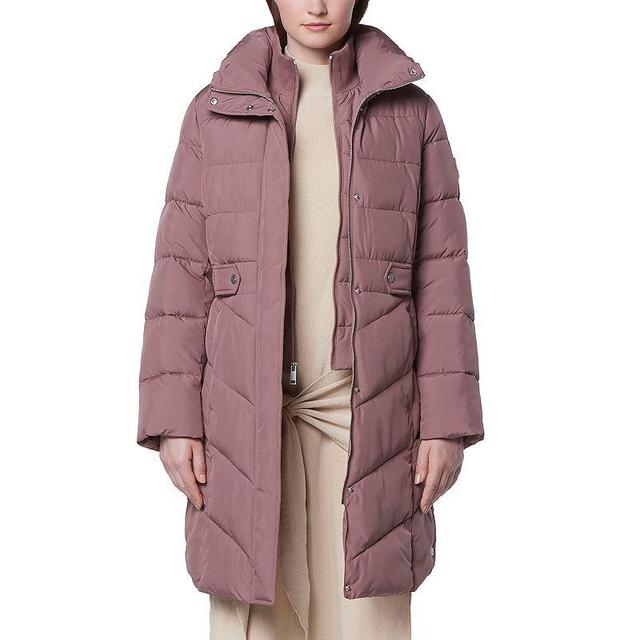 Womens Andrew Marc Marc New York Adler Bib Puffer Coat Rose Brown Product Image