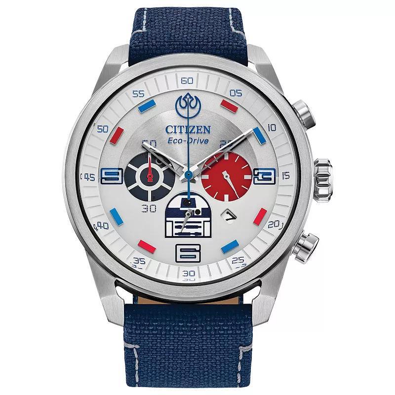 Men's Citizen Eco-DriveÂ® Star Warsâ¢ R2-D2â¢ Blue Cordura Strap Chronograph Watch (Model: Ca4219-03W) Product Image