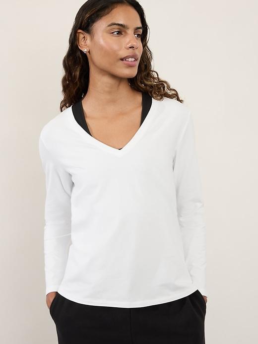 Essential Long V-Neck Top Product Image