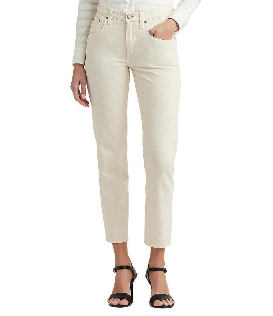 Lauren Ralph Lauren Petite Size Relaxed Tapered Ankle Jeans Product Image