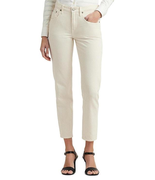 Lauren Ralph Lauren Petite Size Relaxed Tapered Ankle Jeans Product Image