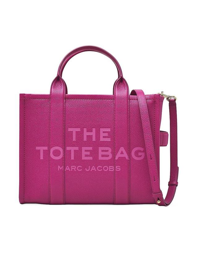 Womens The Leather Medium Tote Product Image