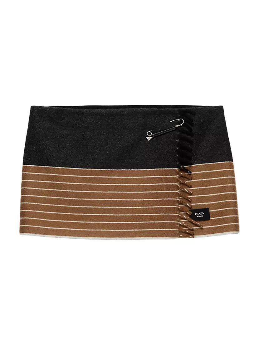 Two Tone Cashmere Miniskirt Product Image