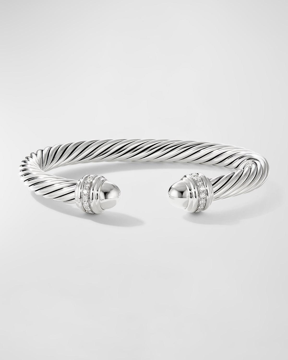 Womens Classic Cable Bracelet in Sterling Silver Product Image