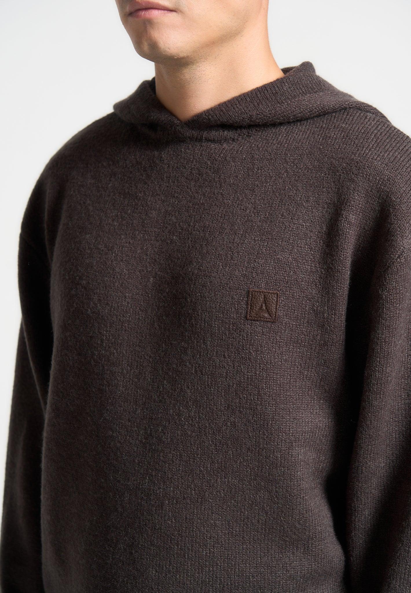 Signature Mohair-Blend Hoodie - Brown Male Product Image