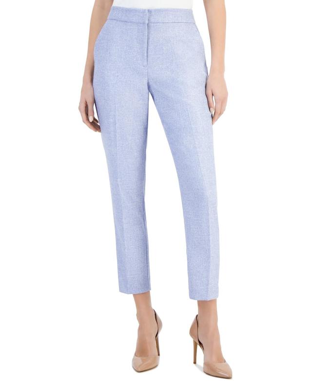 T Tahari Womens Slim-Fit Side-Pocket Woven Ankle Pants Product Image