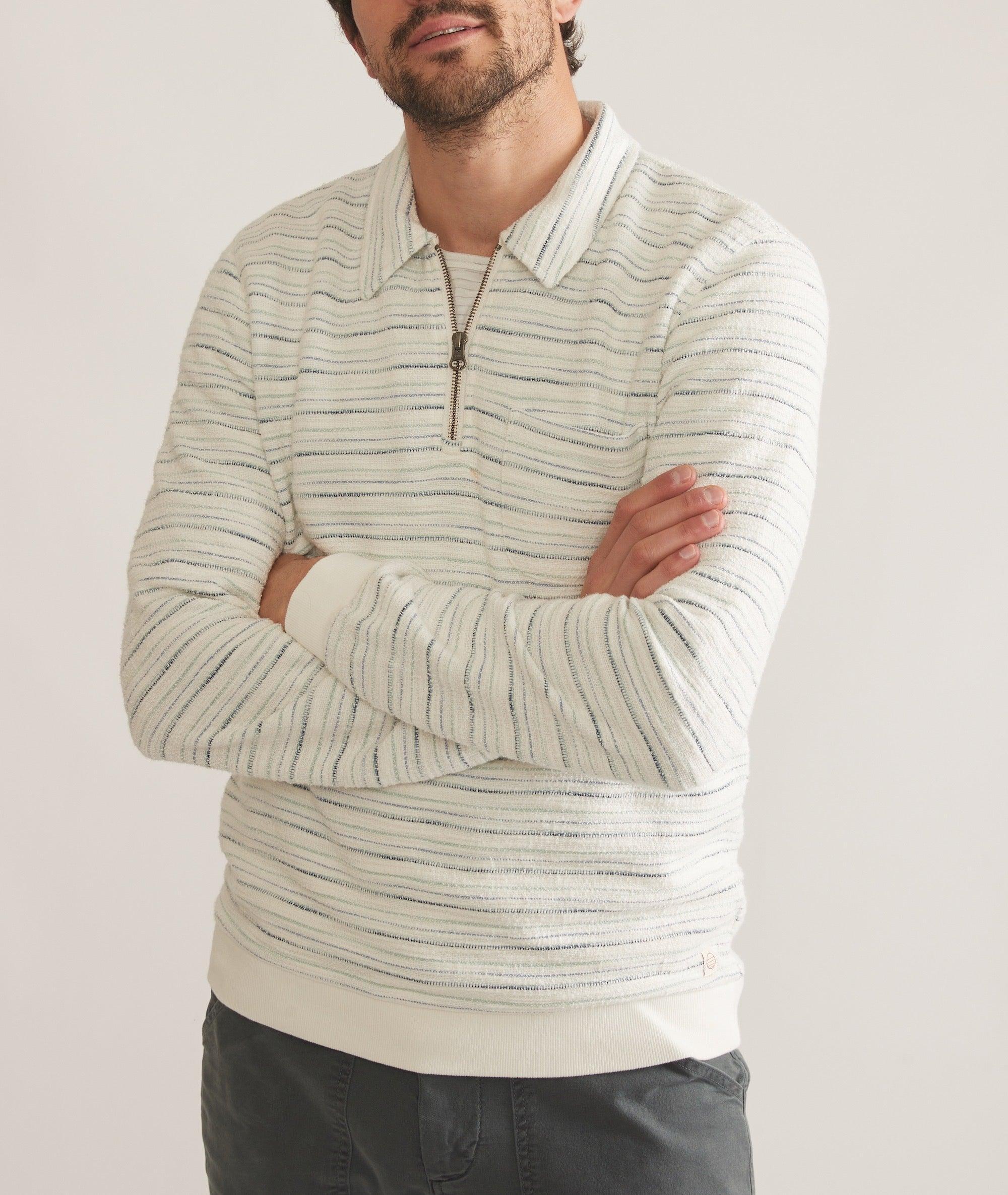 Textured Stripe Quarter Zip Product Image