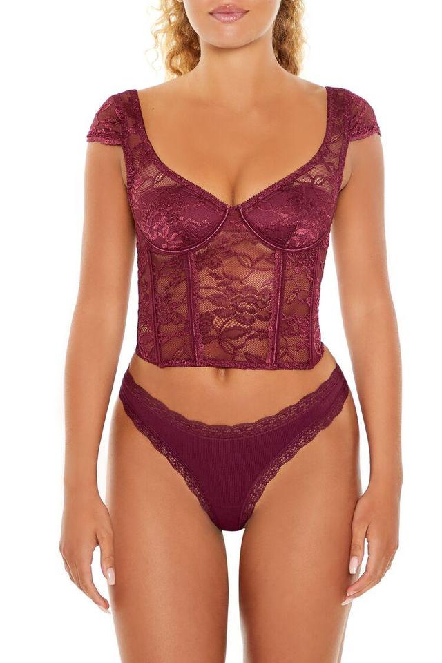 Lace Lingerie Corset Top | Forever 21 Product Image