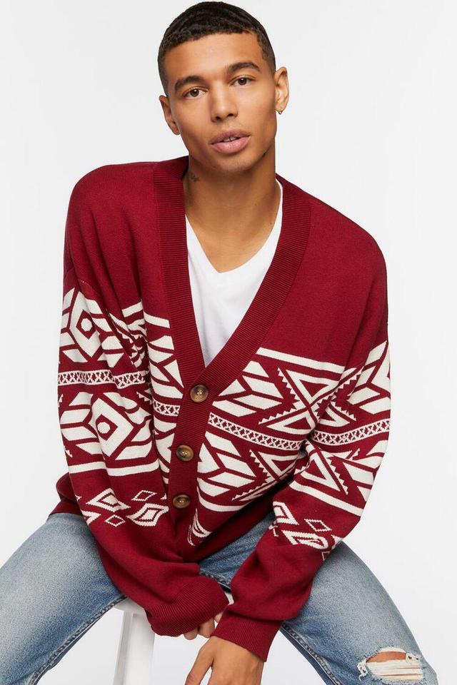 Geo Print Cardigan Sweater | Forever 21 Product Image