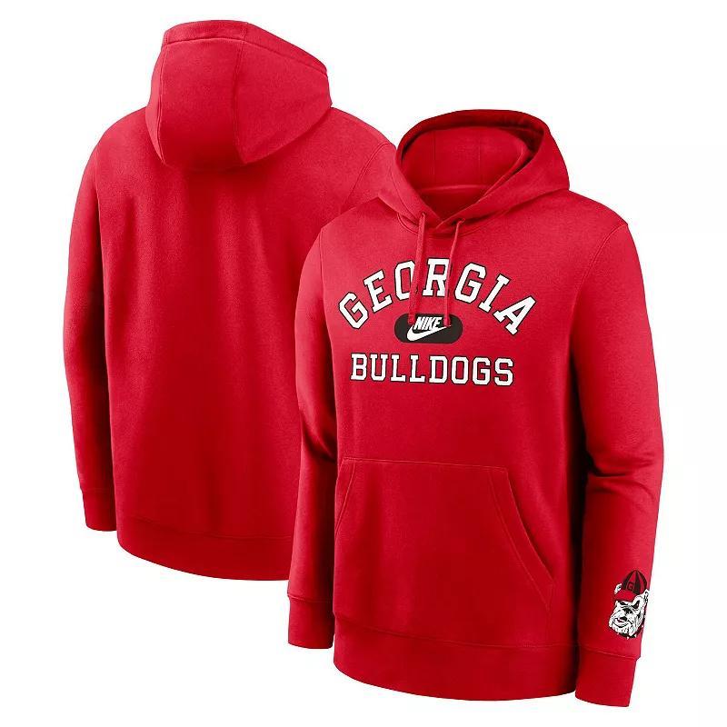 Mens Nike Georgia Bulldogs Legacy Foundational Two-Hit Club Performance Pullover Hoodie Product Image