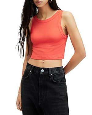 AllSaints Rina Cropped Tank (Brunette ) Women's Clothing Product Image