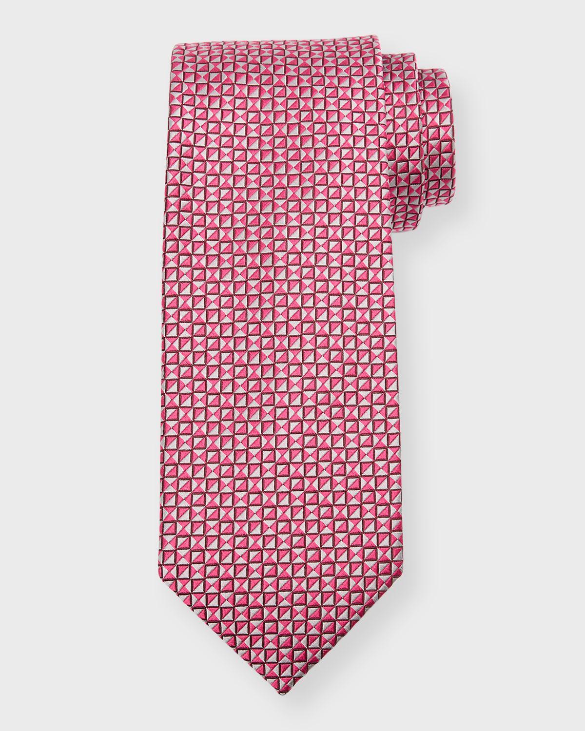 Men's Silk Micro-Geometric Tie Product Image