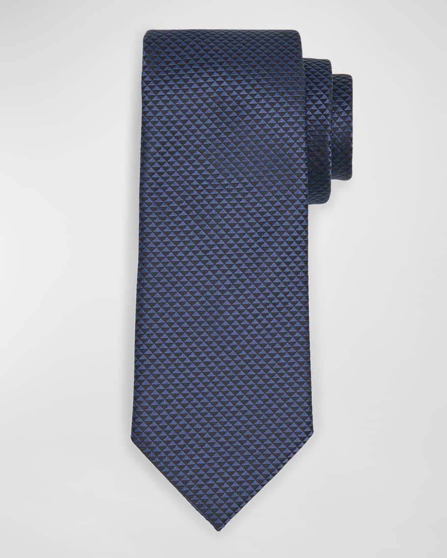 Men's Woven Triangle Silk Tie Product Image