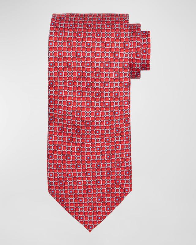 Mens Verve Silk Grid-Print Tie Product Image