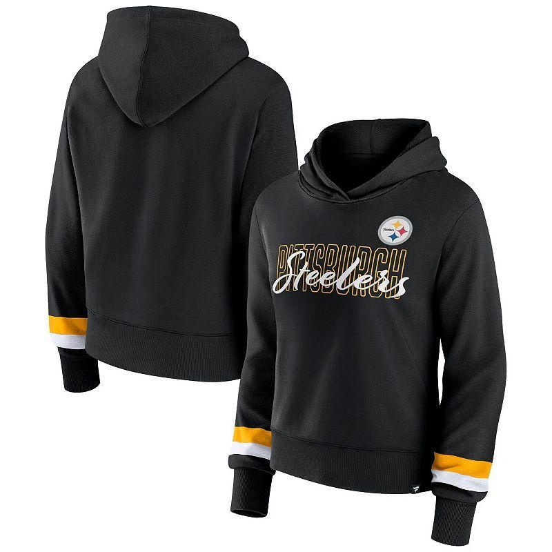 Womens Fanatics Black Pittsburgh Steelers Over Under Pullover Hoodie Product Image