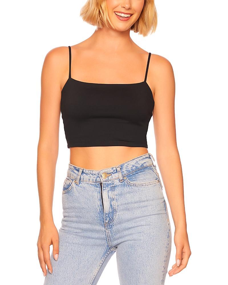 Womens Essential Square-Neck Crop Top Product Image