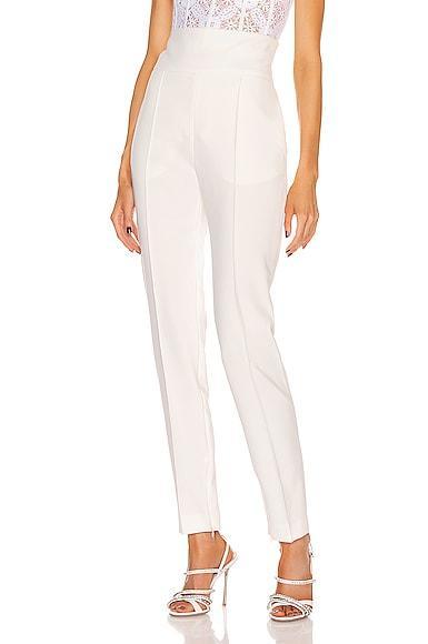 Alexandre Vauthier Compact Pant in White Product Image